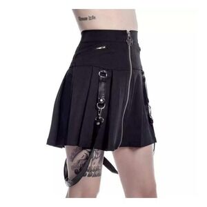 Blaire B**ch black mini skirt removable straps M
